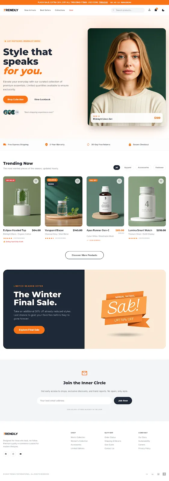 Trendly E-commerce Storefront