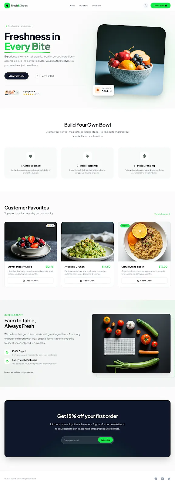 Healthy Organic Salad Bar - Variant 2